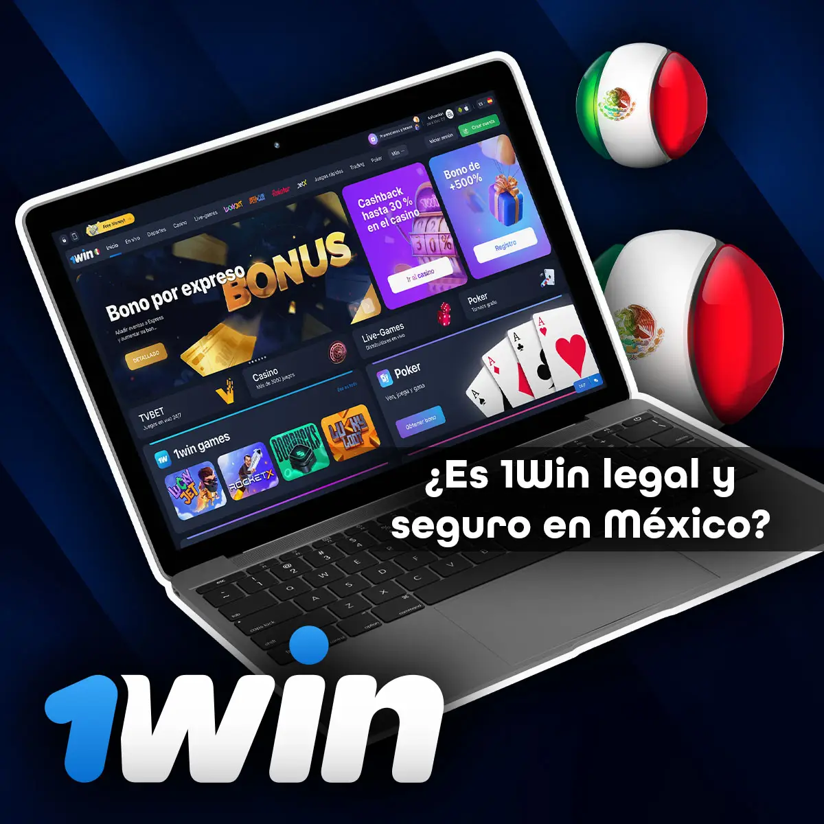 1Win opera legalmente en México gracias a su licencia de Curacao eGaming.