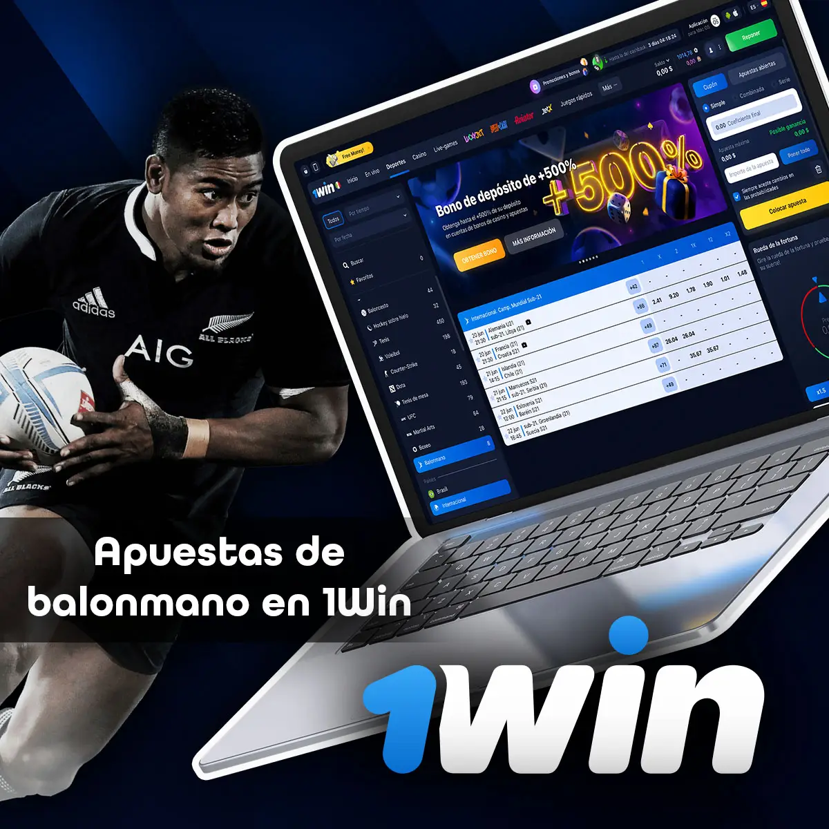 Apuestas de balonmano en línea en 1Win.