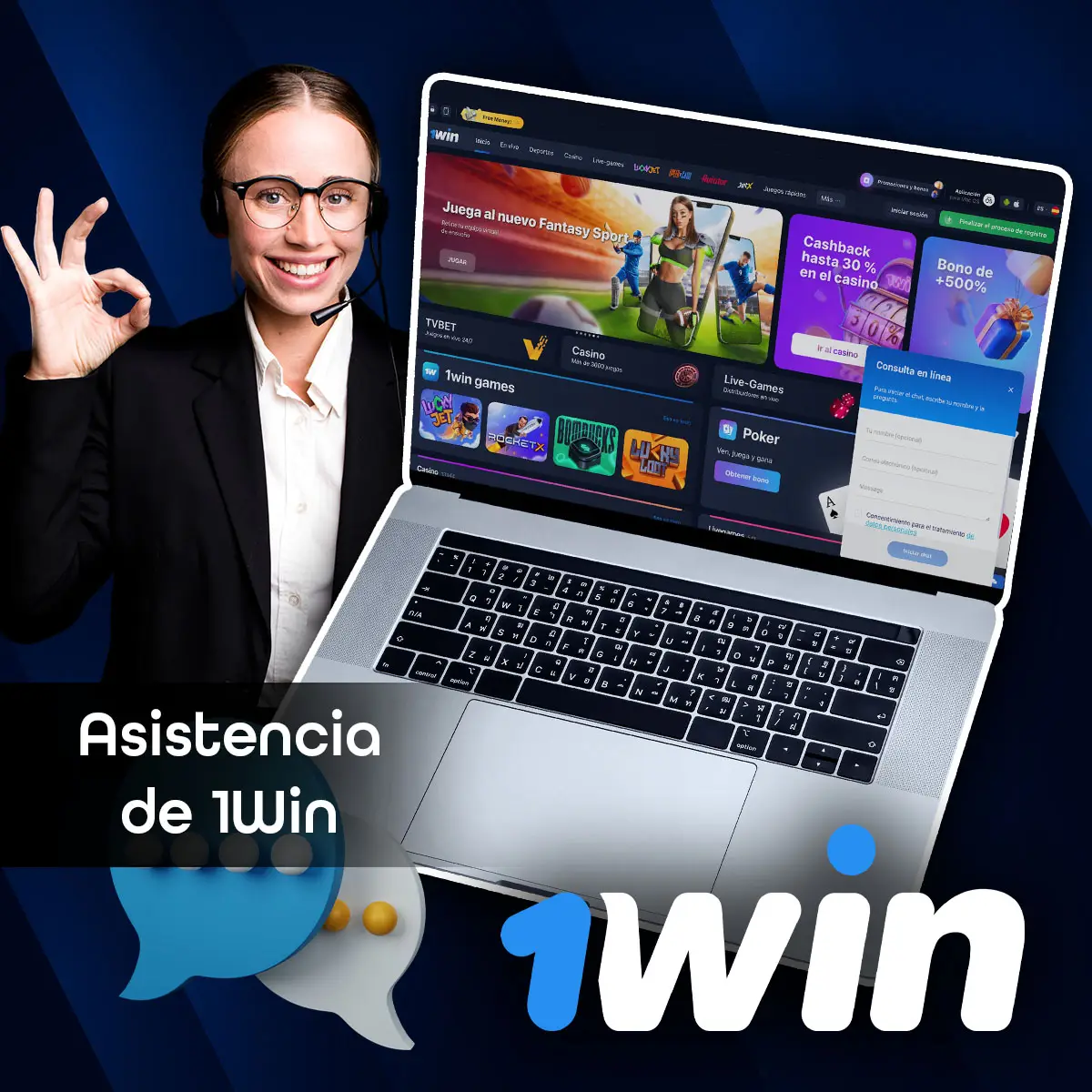 ¿Cómo funciona el soporte en 1Win México?