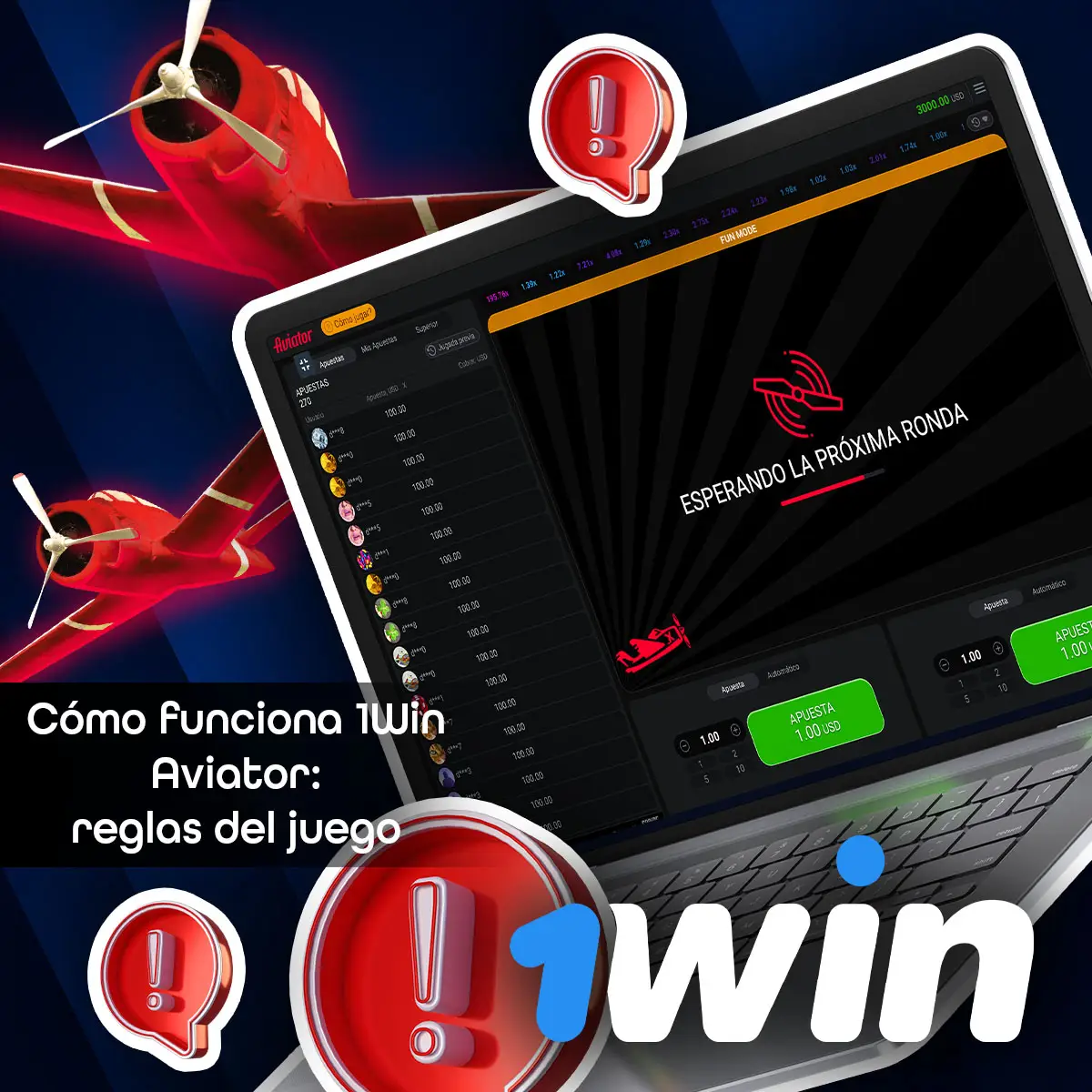 Cómo funciona el juego Aviator 1Win