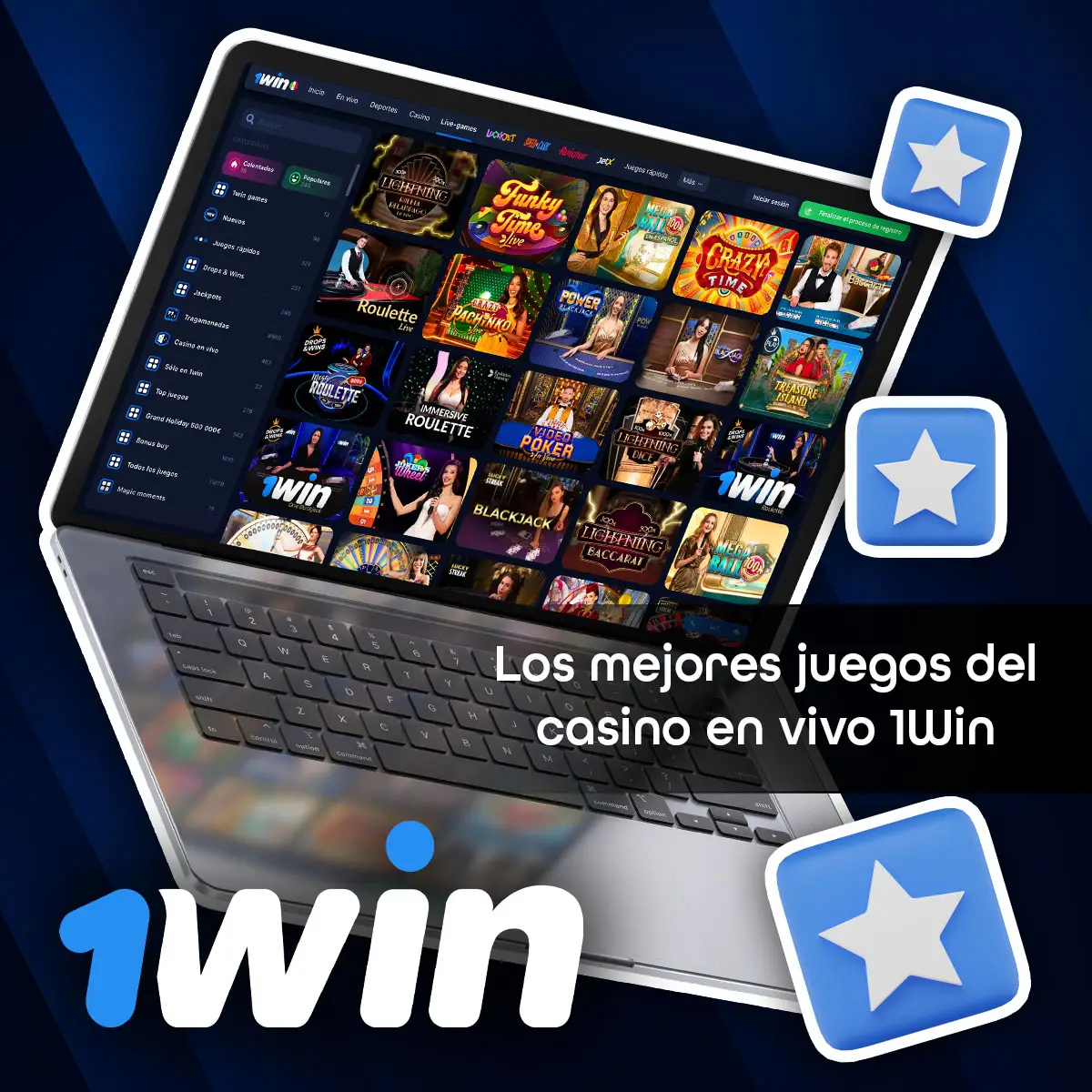 Resumen de los juegos populares de casino en vivo en 1Win