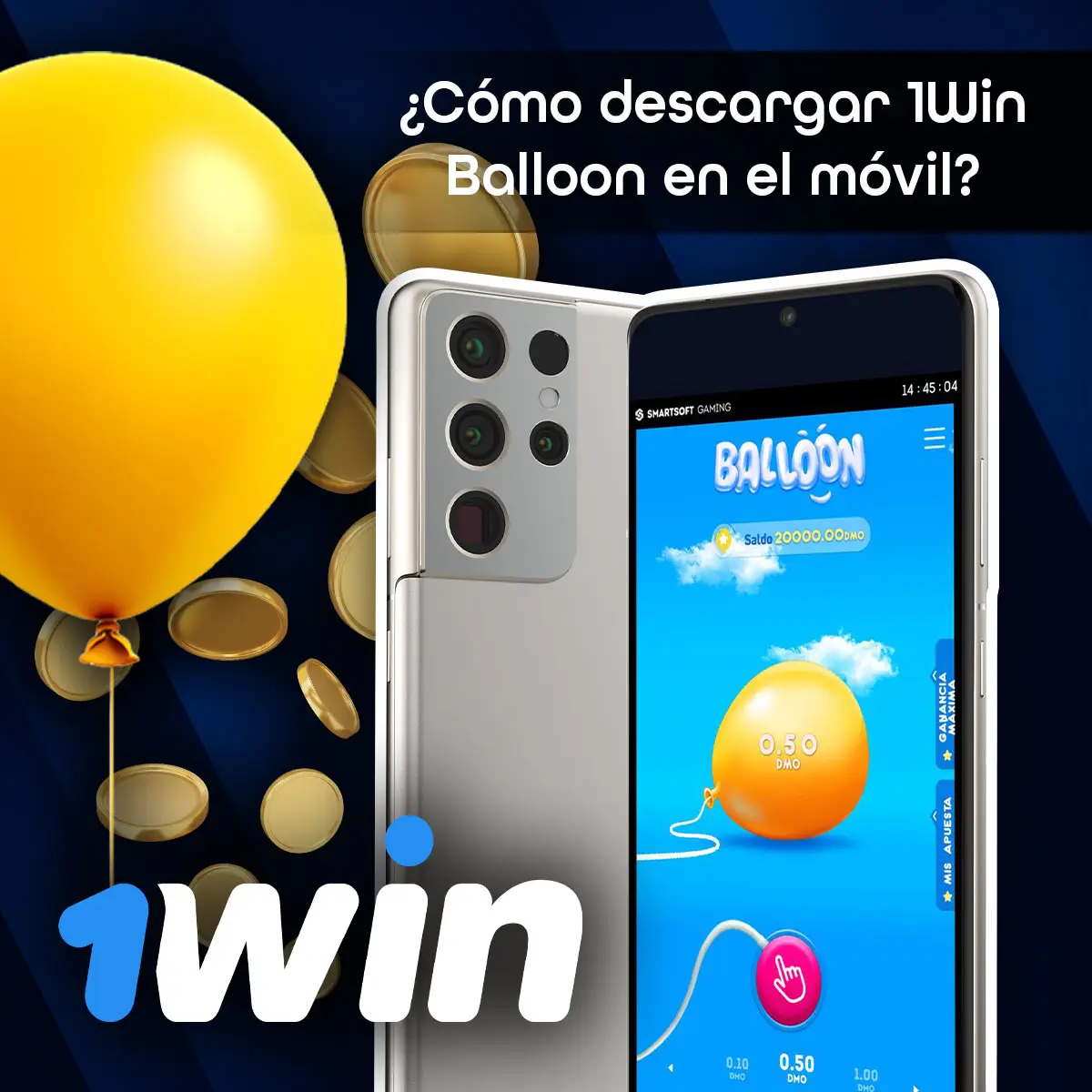 Instala 1Win apk para jugar a Balloon de manera cómoda.