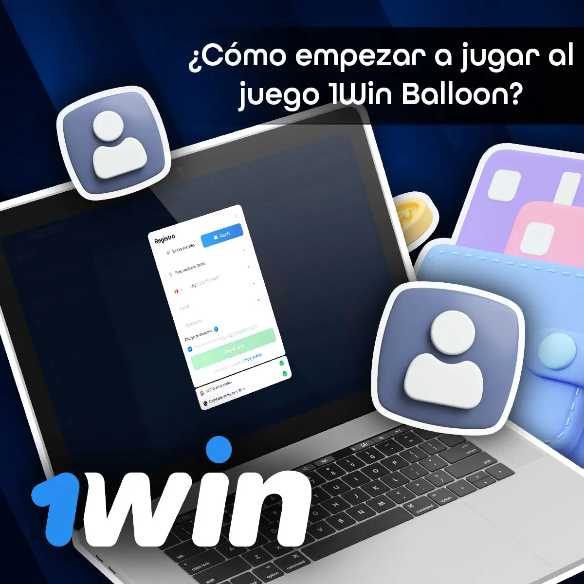 Guía sobre el proceso de registro en la plataforma 1Win para jugar a Balloon.