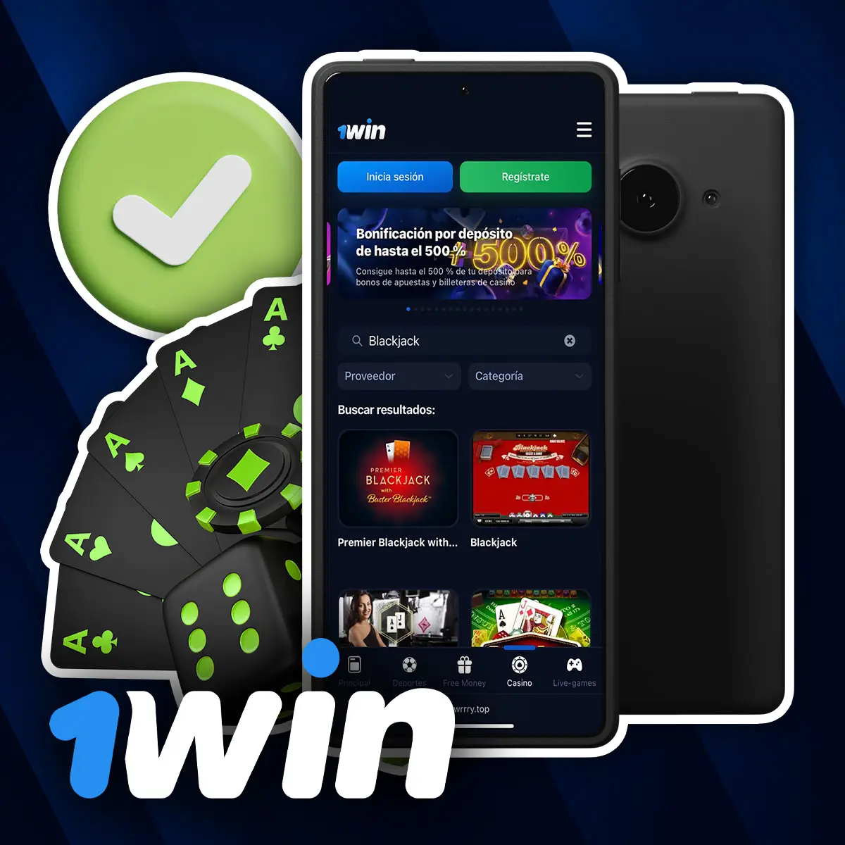¿Puedo jugar al Blackjack de 1Win desde mi teléfono móvil en México?