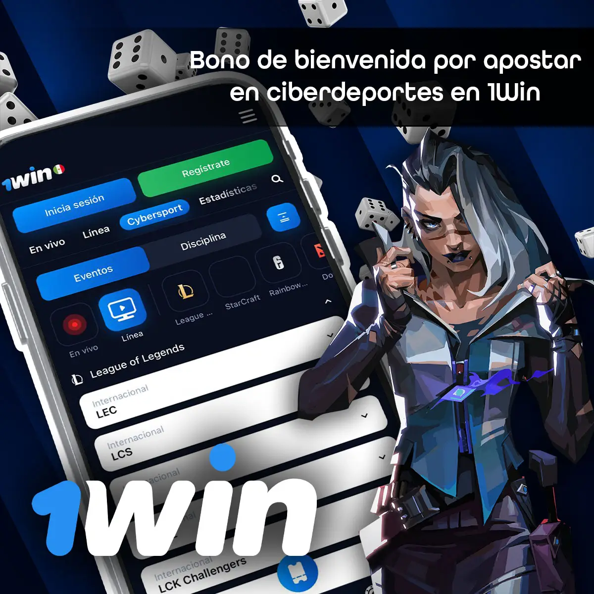 En 1Win eSports podrás encontrar los eventos más destacados y los torneos más seguidos en varios <b>ciberdeportes</b>, como CS:GO, Dota, League of Legends, StarCraft 1 y 2, Valorant y Call of Duty, entre otros. Además, podrás seguir los partidos en vivo y realizar tus <b>apuestas en tiempo real</b> con acceso a <b>cuotas muy competitivas</b> y una <b>gran variedad de opciones de apuestas</b> para elegir.