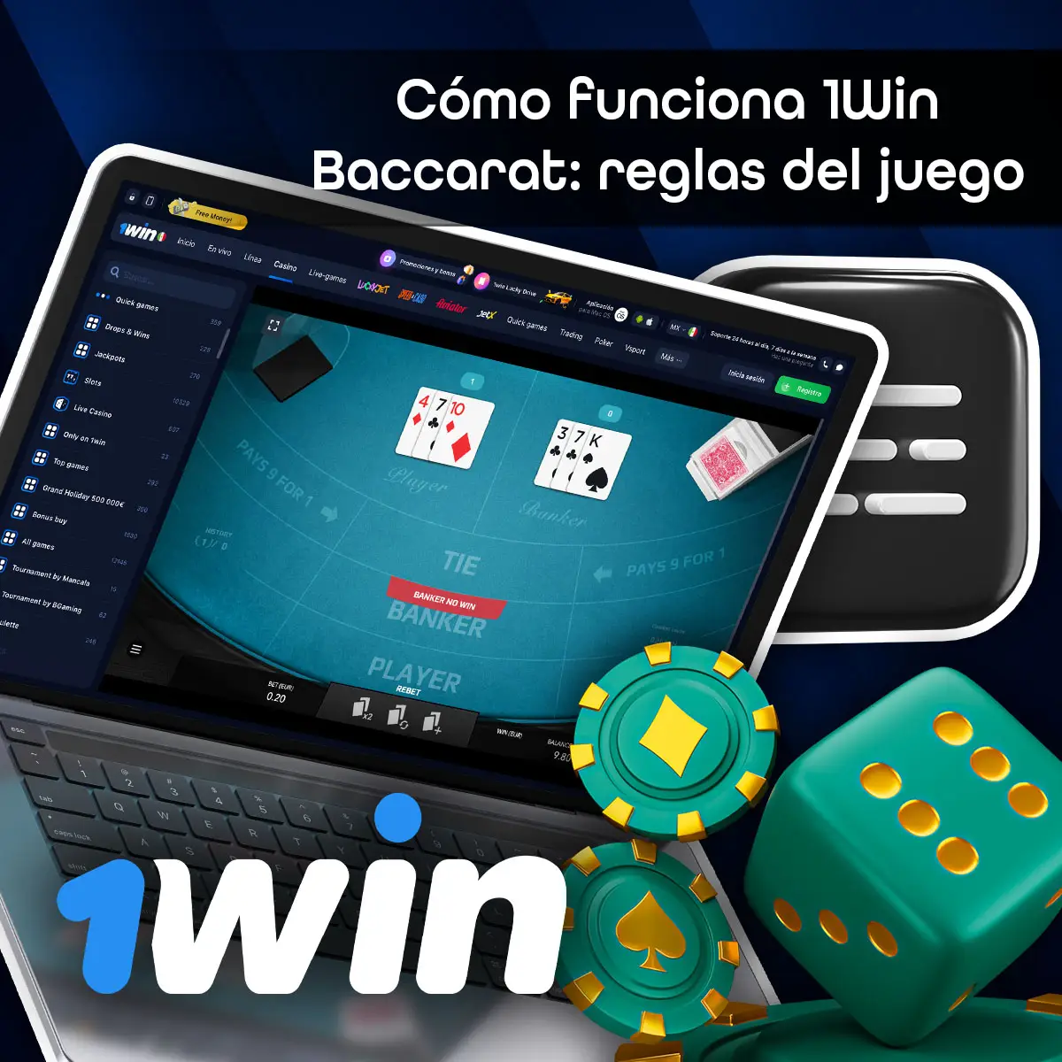 ¿Cómo comenzar a jugar Baccarat en 1Win?