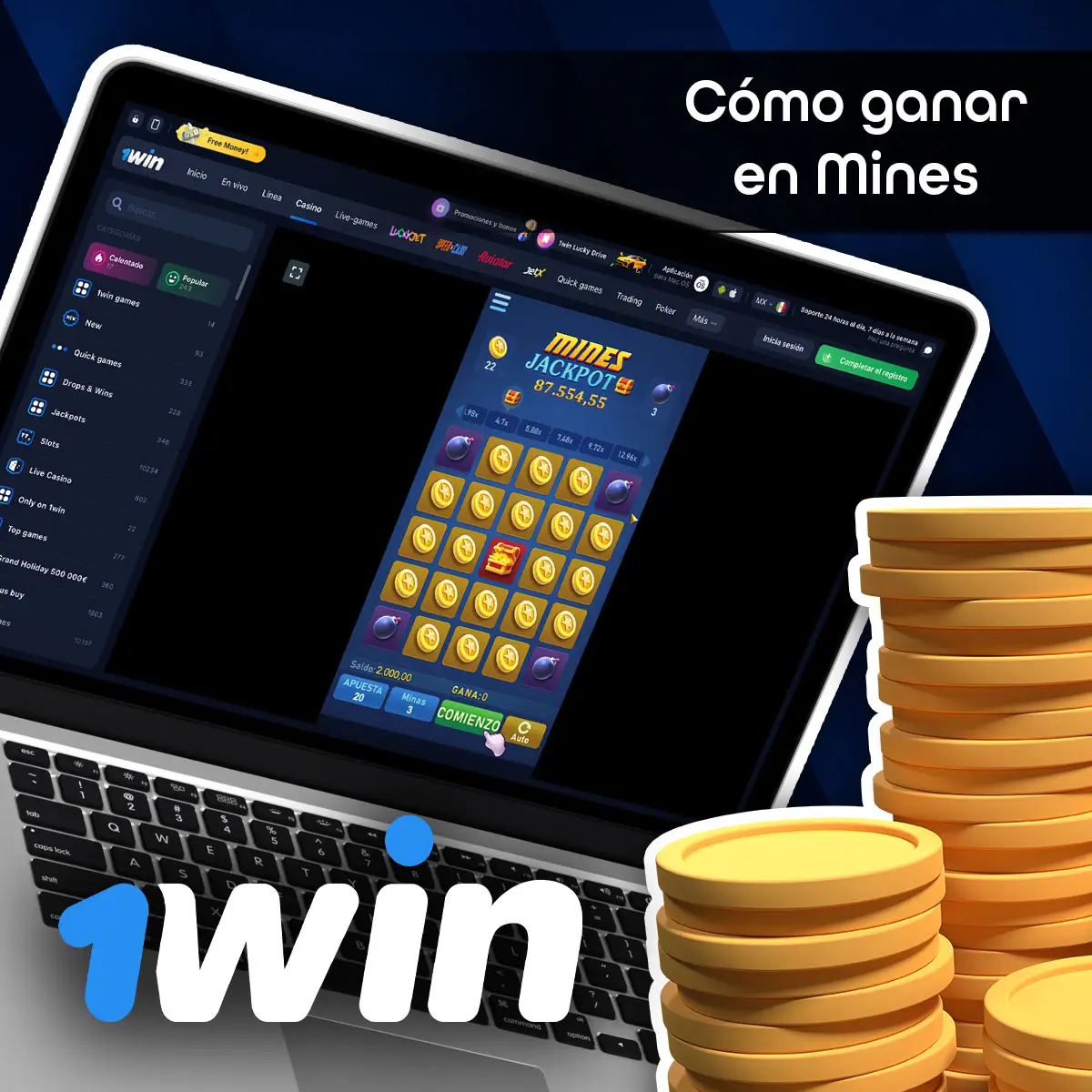 En 1Win no solo encontrarás el juego Mines, sino también una <b>amplia gama de alternativas</b> que complementan la oferta tradicional de tragamonedas, con <b>reglas sencillas</b> pero altamente adictivas, gracias a su dinámica ligera y la posibilidad de obtener premios sustanciales: