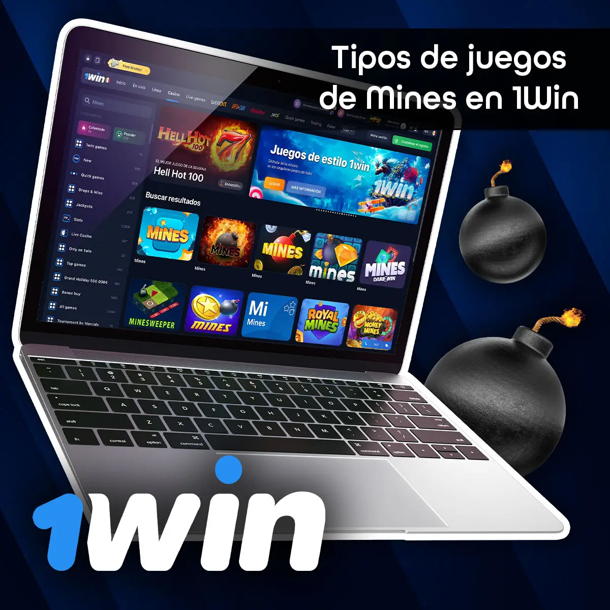 Mines: la extensa y diversa colección de juegos en 1Win.